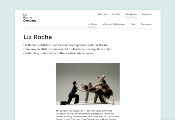 Website design for Liz Roche by Path.ie