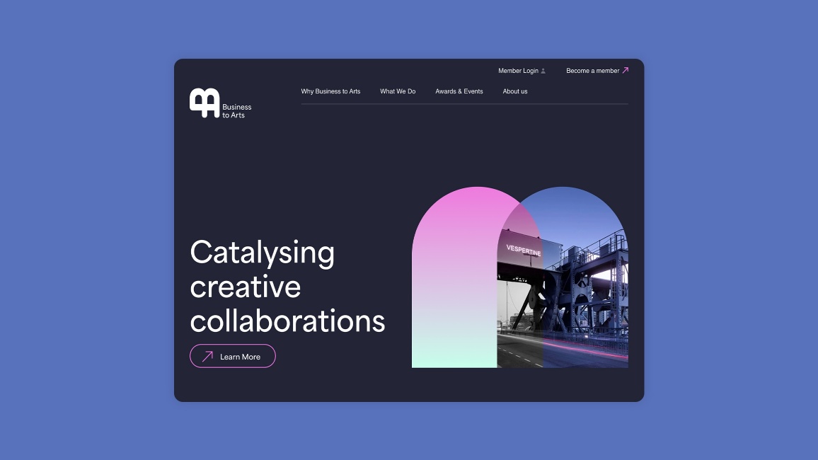 Business to Arts desktop bluebg