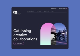 Business to Arts desktop bluebg