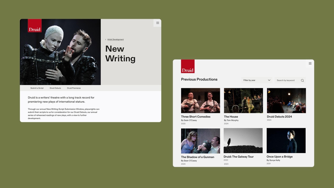Webdesign for Druid.ie