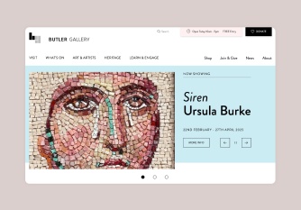 Butler Gallery Desktop Homepage