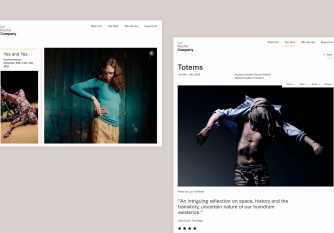 Website design for Liz Roche Contemporary Dance Company by Path.ie